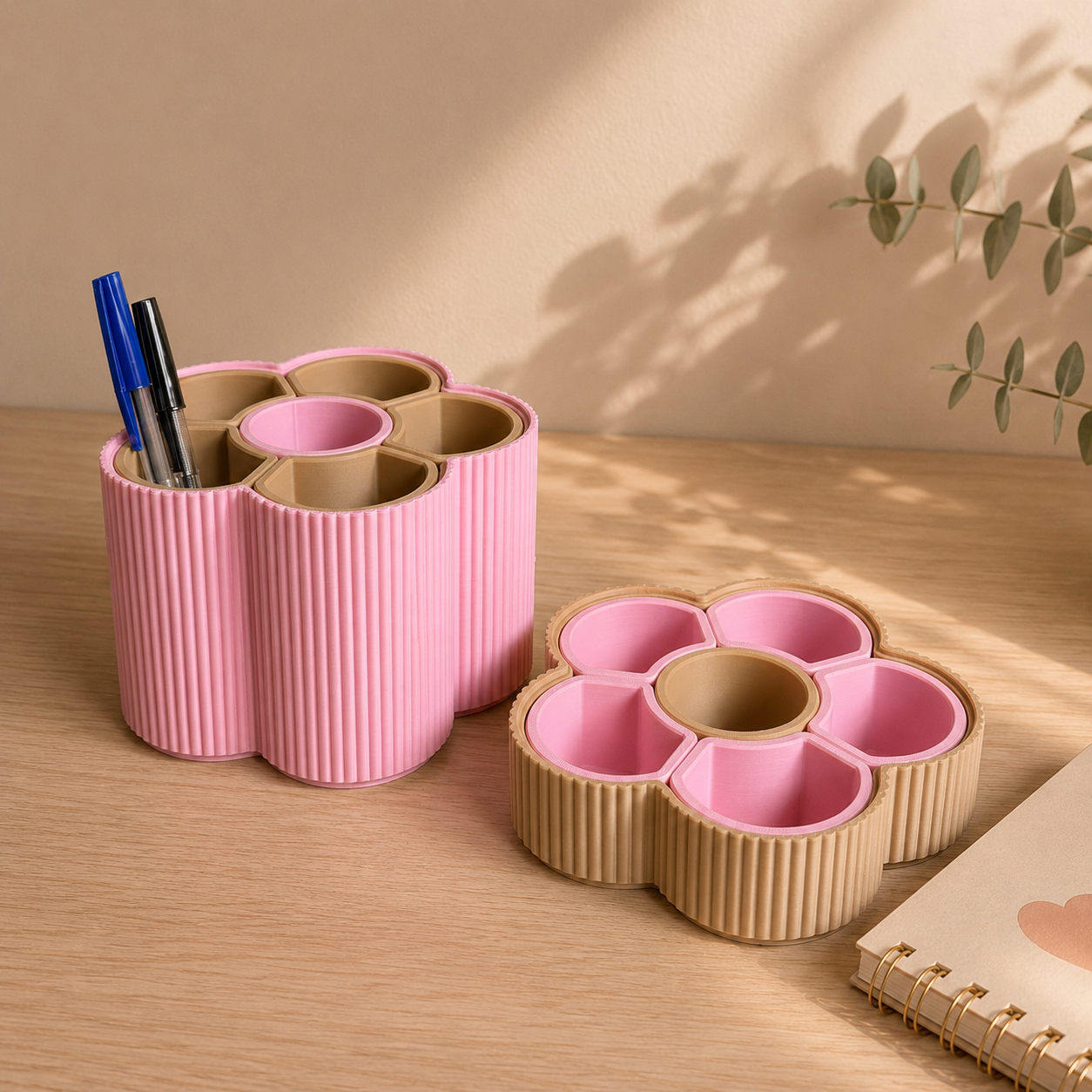 Organizador Decorativo em Flor (Kit com 2 Peças)